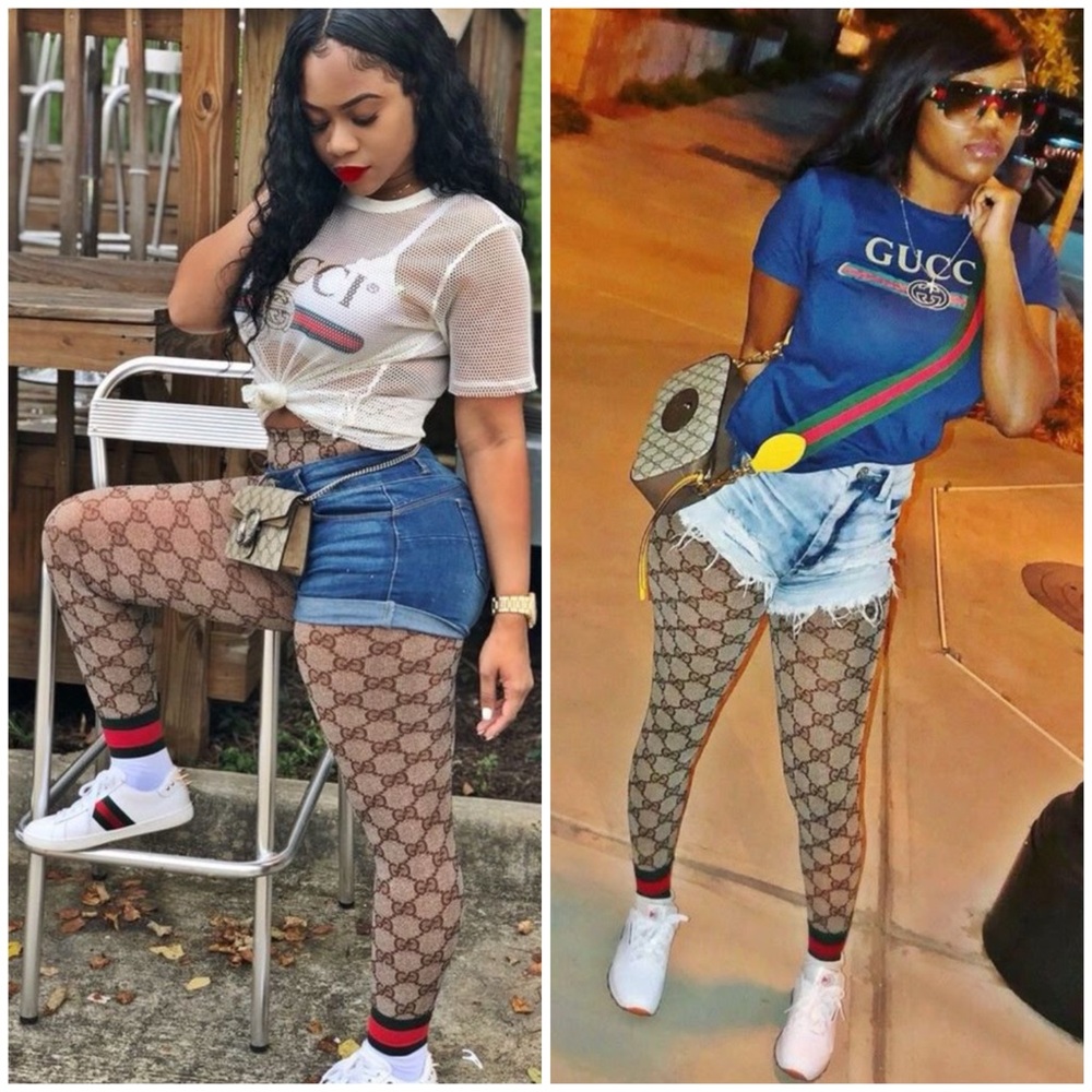 🆕😍❤️Gucci Beige/Brown GG Patterned Women's Tights Medium - Picture 2 of 16